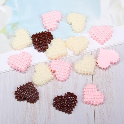 China DIY Toy Set Peach Heart Waffle Simulation Cookies Mud Jewelry Accessories Crystal DIY Mobile Phone Accessories Decorations for sale