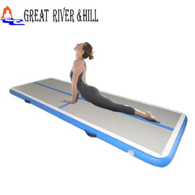 China PVC Inflatable Air Track Floor Home Gymnastics Tumble Mat and Drop Stitch Crash Pad for sale