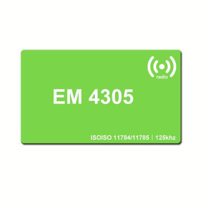 China ISO11784/11785 125khz low frequency contactless rfid EM4305 low frequency card for sale