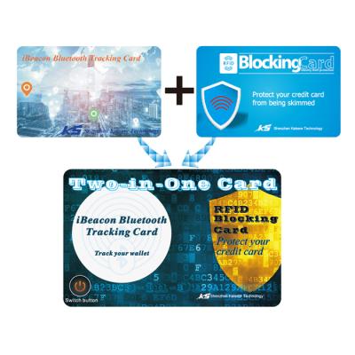 China PVC Or PET Two In One Tracking IBeacon RFID Blocking Card for sale