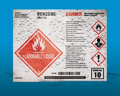 China Waterproof Waterproof Durable High Bondable Chemical Resistance ROHS Label Sticker for sale