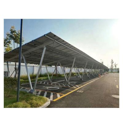 China Parking Lot Solar Panel Rack Mount Carbon Steel Garage Structure Aluminum High Quality Canopy Bracket Kits For PV Power Power for sale