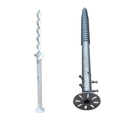 China Easy Install Good Quality Factory Price Galvanized Ground Screw Pile For Solar Power Building Foundation for sale