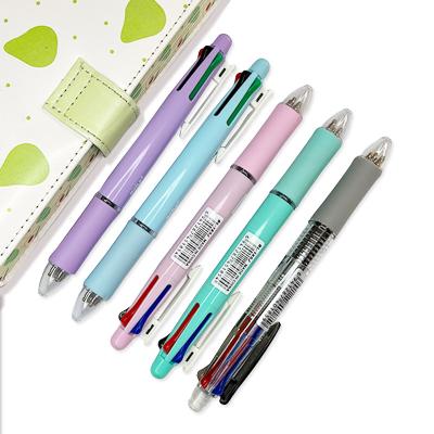 China office & School Pen High Quality 5 in 1 Ballpoint Pens 4 Colors Ballpoint Pen Automatic Pencil 1 Multicolor With Eraser for sale