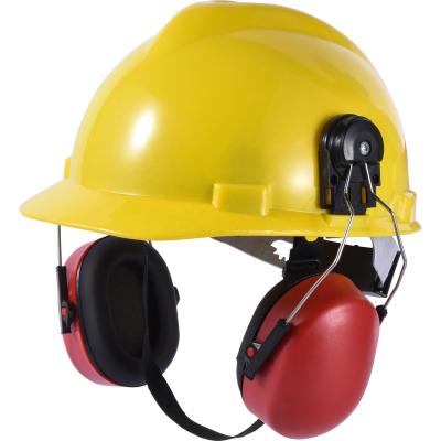 China High Quality Customizable Durable ABS Impact Hard Hat Construction Earmuff Comfortable Construction Safety Helmet Set With CE PPE for sale