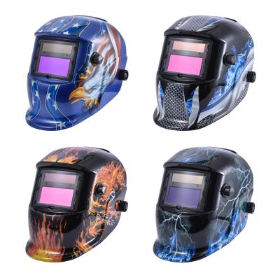 China Factory Direct True Color Solar Powered Auto Darkening Helmet Lightweight Welding Auto Darkening With Wide Adjustable Shade Range for sale