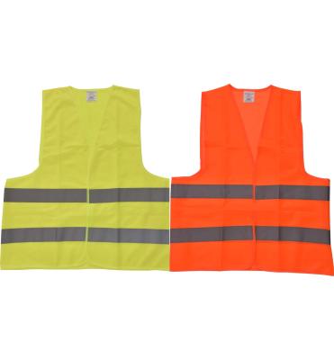 China Sweat Proof CE Certificated Fabric Factory Supply Work Wear High Visibility Safety Breathable Reflective Vest With 2 Reflective Stripes for sale