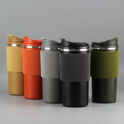 China Logo Customized Logo Acceptable 450ml Thermos Flask Travel Coffee Mug for Business for sale