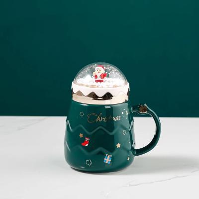 China 2024 Pretty Christmas Snowball Ceramic Mug Gift Set with All Accessories and Cute Mug for sale