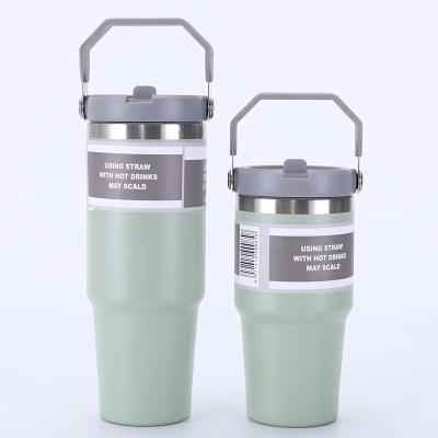 China Stainless Steel Coffee Tumbler with Handle Custom Logo Tumblers 20 Oz 30 Oz 1 Piece for sale