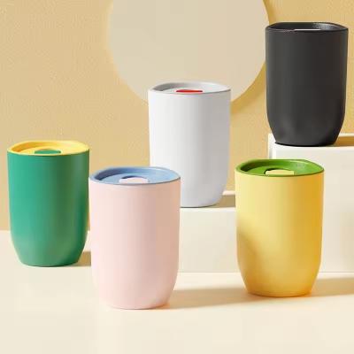 China Travel Occasion 12oz AS Plastic Colorful Wine Tumbler with Lids Modern Design Eco-friendly for sale