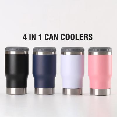 China Customized Color 14oz Stainless Steel Can Cooler Insulated for Slim Cans Outdoors for sale