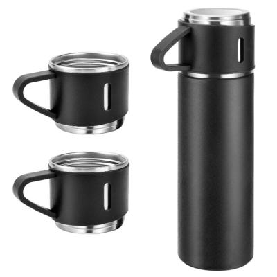 China 500ml Capacity Double Wall 304 Stainless Steel Wine Tumbler Insulated Water Bottle Vacuum Flask Mug Gift Set for sale