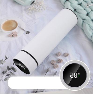 China 500ml Thermos Smart Digital Thermos Leakproof Stainless Steel LED Water Bottle With Lid for sale