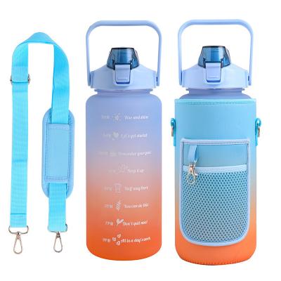 China 2000ml Plastic Water Bottle Neoprene Wine Wide Mouth Drink Bottle Cover Sleeve Unisex for sale