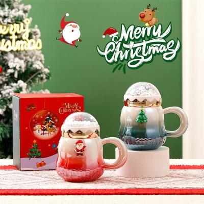 China Gradient Kleur Keramische Gift Boxed Mugs 2023 nieuwste ontwerp voor kerst accessoires Te koop