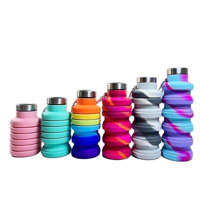 China Custom Logo 500ml Silicone Water Bottle for Holiday Gym Sports BPA Free Student Cup for sale