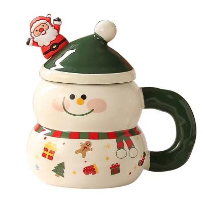 China Porzellan Weihnachtsbecher Luxus Geschenk-Sets mit Löffel Drinkware Typ MUGS Gelegenheit Party zu verkaufen