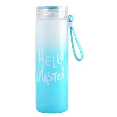 China Frosted Glass Drinking Bottle MEAS 68*36*45CM Matte Glass Water Bottle Eco-friendly for sale