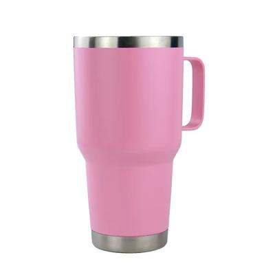 China Portable Insulated Travel Mug 30oz Stainless Steel Tumbler with Modern Design Handle for sale