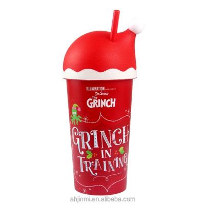 China Carton Style Christmas Magic Plastic 20 Oz Frosted Tumbler with Customized Logo and Straw for sale