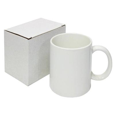 China 11oz Ceramic Sublimation Mug Custom Design Not Inverted White with Pearl Finish for sale