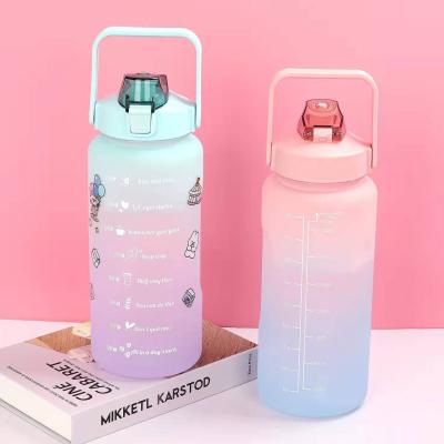 China 2L Fitness Plastic Shaker Bottle With Spring Cap For Outdoor Sports And Unisex Lovers for sale