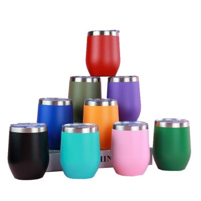 China 12OZ Double Wall Stainless Steel Travel Coffee Mug Tumbler Cup Mug Thermos for Camping for sale