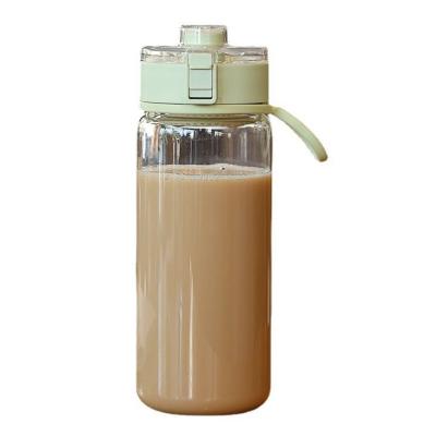 China Heat-Resistant PC Plastic Bottle Flip Top Stylish Water Bottle With Removable Strainer for sale