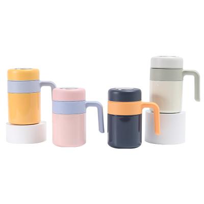 China Eco-Friendly Business 304 Stainless Steel Double Layer Insulated Coffee Mug with Lid for sale