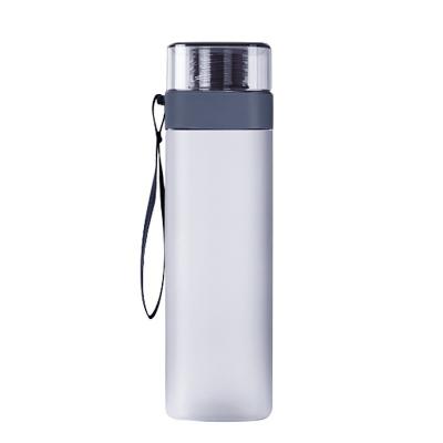 China Gym Large Capacity PC Sports Cup Portable BPA-Free Square Shaped Frosted Plastic Water Bottle for sale