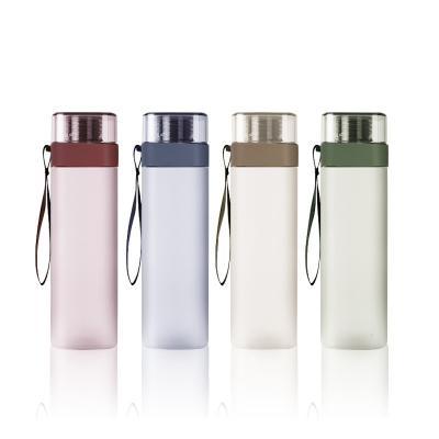 China Square Frosted Plastic Water Bottle for Keeping Drink Hot Cold and Customized Color for sale