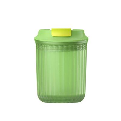 China Reusable Plastic Coffee Cup with Lid Durable Tritan Double Wall Water Bottle for sale