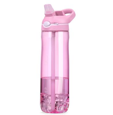 China 750ml / 25oz Capacity Pink Tritan Water Bottle Sustainable Choice for Gym Enthusiasts for sale