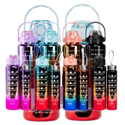 China Unisex motivatiefles met stro 64oz tijdmarker BPA gratis drinkfles Te koop