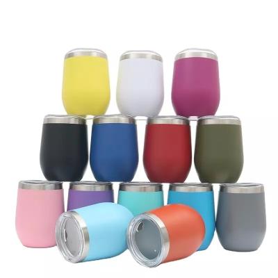 China Double Walled Stainless Steel Mug Egg Shape Tumbler With Lid for 240ml/350ml Capacity for sale