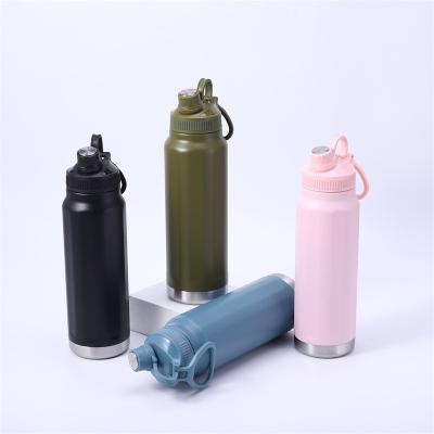 China Metal Type Stainless Steel Vacuum Flask Insulated Sport Thermal Flask 32oz Water Bottle for sale