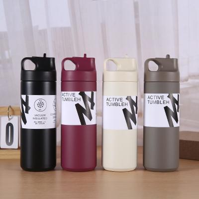 China Colorful Vacuum Coffee Mug Oem Stainless Steel Drinking Water Bottles With Handle Bottle for sale