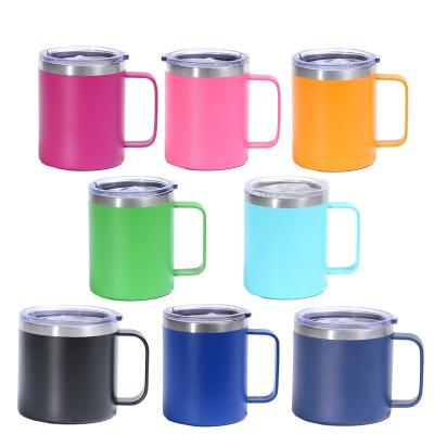 China 12 oz / 14 oz de acero inoxidable taza de taza de doble capa de vacío de polvo recubierto taza de color personalizado en venta