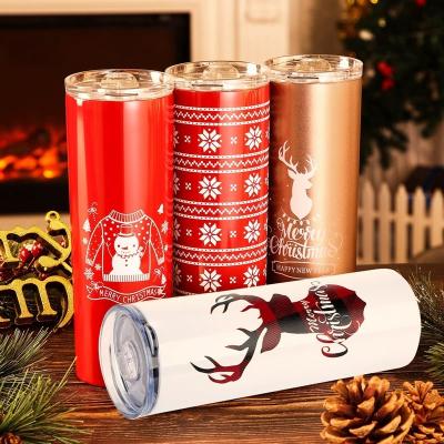 China 20oz Edelstahl Sublimation Blank Tumbler für festliche und farbenfrohe Weihnachtsgeschenke zu verkaufen