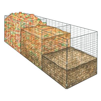 China High Quality Easily Assembled Cheap Wire Mesh Compost Bin With Dry Leaves for sale