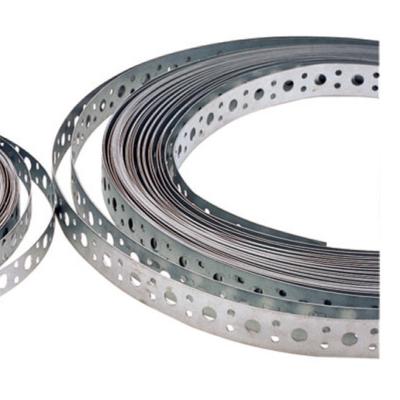 China Traditional Galvanized Perforated Punch Circle Iron Strap Band Tape for sale