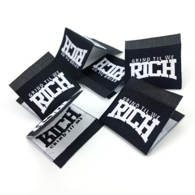 China Sustainable Custom Clothing Tag Labels Woven Name Labels for sale