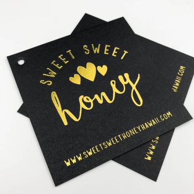 China Viable China factory custom logo hang tag apparel taglatest foiled hang tag t-shirt hang tag for sale