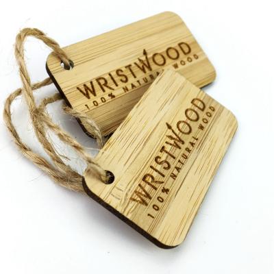 China High Quality Nice Sustainable Price Custom Bamboo Hang Tag With String Custom Environmental Bamboo Hang Tag for sale