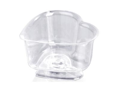 China Heart Shape Disposable Dessert Bowls , Jelly / Ice Cream Plastic Cups for sale