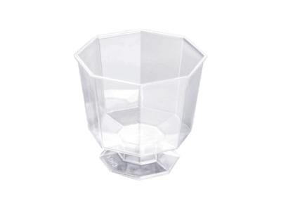 China Transparent Diamond Style PS Plastic Dessert Cups 125ml 70*65mm for sale