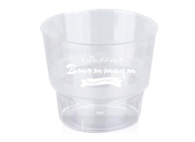 China Food Standard 180ml Plastic Jelly Cup Dessert Container In PS Material for sale