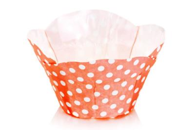 China Beautiful Disposable Red Flower Shape Cupcake Baking Cups Container for sale