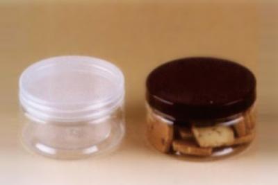 China Peanuts / Cookies Transparent PET Plastic Cylinder Boxes With Screw Caps for sale